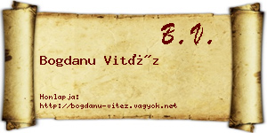 Bogdanu Vitéz névjegykártya
